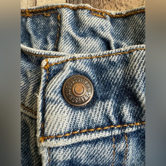 LEVIS VINTAGE 550 Relaxed Slim Youth Kids Orange Tab Jeans sz 11 Slim - Picture 7 of 9